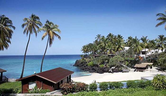 Beach hotel on the coast of Grande Comore